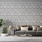 Papel De Parede Bobinex Vinilico - Costelas De Adão Cinza