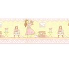 Papel De Parede Border Figuras Rosa Bonecas L01 722 Bobinex