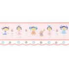 Papel De Parede Border Figuras Rosa Meninas L01 5540 Bobinex