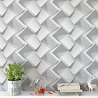 Papel De Parede Branco Abstrato 3d-60x300cm