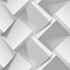 Papel De Parede Branco Abstrato 3d-60x300cm