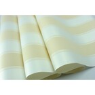 Papel De Parede - Branco E Creme Com Listras - Rolo 10m X 53c