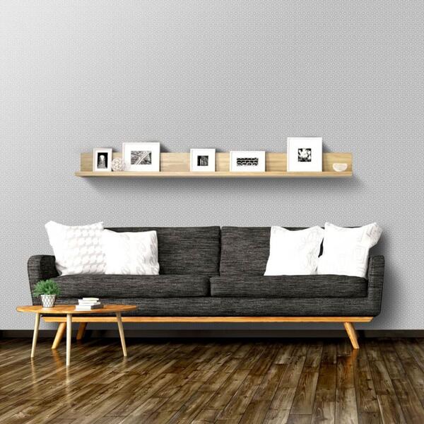 Papel De Parede Branco Efeito 3D Geométrico 4m²