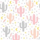 Papel De Parede Cactos Baby Girl - 0 50 X 3 00 Metros