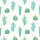 Papel de Parede Cactos Verde Branco 2,70x0,57m