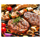 Papel De Parede Carne Churrasco Churrasqueira Sala Adesivo -