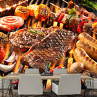 Papel De Parede Carne Churrasco Churrasqueira Sala Adesivo -