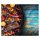 Papel De Parede Carne Churrasco Madeira Sala Adesivo - 187pcm