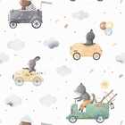 Papel De Parede Carrinho De Brinquedo Infantil Auto Colante A