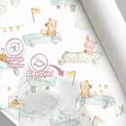 Papel De Parede Carrinho Infantil Decorado Aquarela Animais A