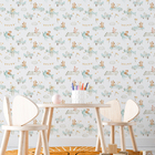 Papel De Parede Carrinho Infantil Decorado Aquarela Animais A