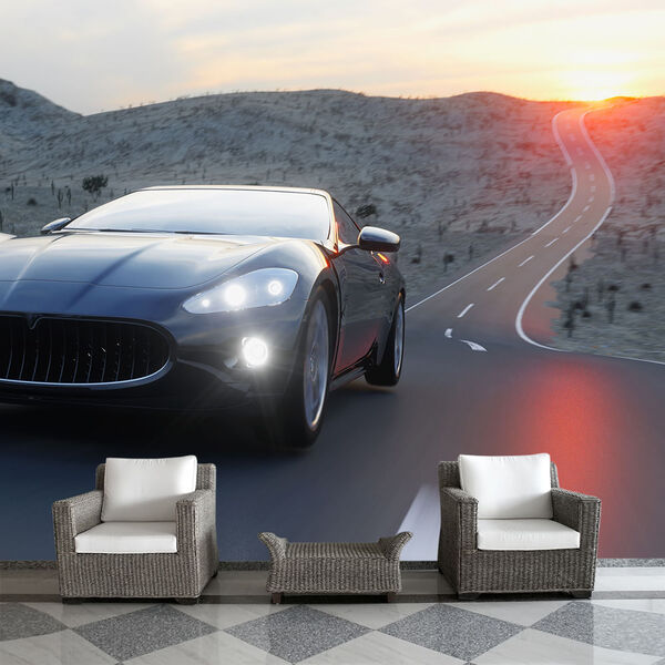 Papel De Parede Carro Sport Quarto Sala Adesivo - 326pcm