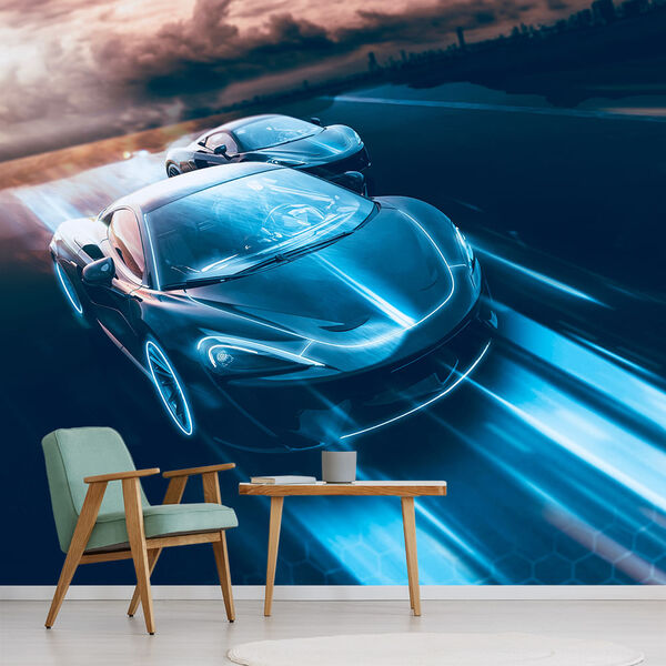 Papel De Parede Carro Sport Quarto Sala Painel - 325pcp