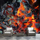 Papel De Parede Carvão Churrasco Brasa Sala Adesivo - 194pcm