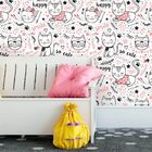 Papel De Parede Cats Ilustra - 0 50 X 3 00 Metros
