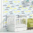 Papel De Parede Céu Nuvens - 0 50 X 2 50 Metros