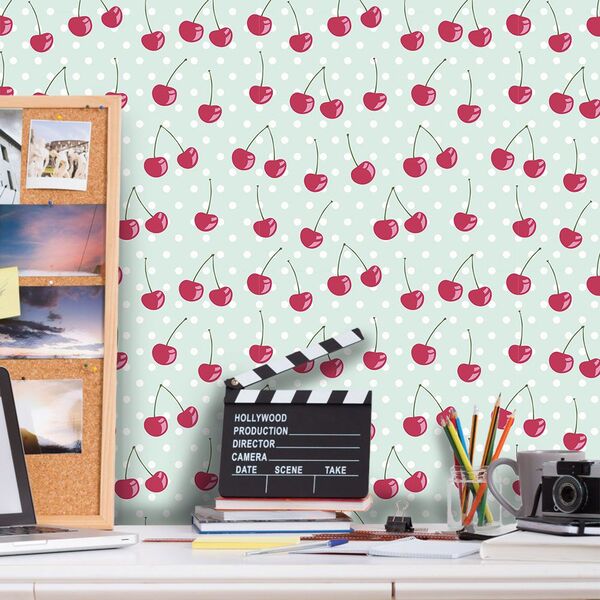 Papel De Parede Cherry Pie - 0 50 X 3 00 Metros