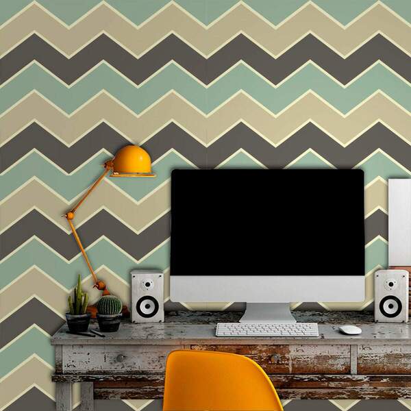 Papel De Parede Chevon Office Modelo 154-60x300cm