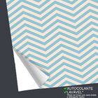 Papel De Parede Chevron Blue - 0 50 X 2 50 Metros