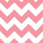 Papel De Parede Chevron Branco E Rosa-60x300cm