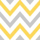 Papel De Parede Chevron Cinza E Amarelo-60x300cm
