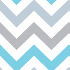 Papel De Parede Chevron Em Tons De Cinza E Azul 10,0m