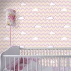 Papel De Parede Chevron Nuvens - 0 50 X 3 00 Metros