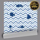 Papel De Parede Chevron Oceano - 0 50 X 3 00 Metros