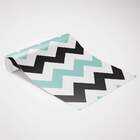 Papel De Parede Chevron Preto E Verde-60x300cm