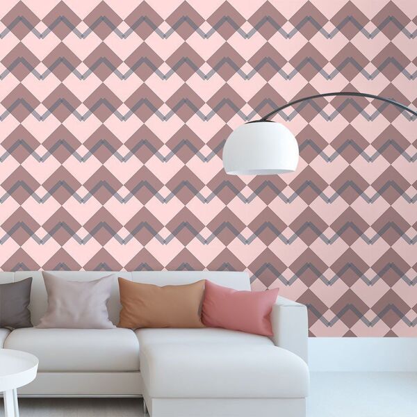 Papel De Parede Chevron Quadrado - 0 50 X 2 50 Metros