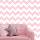 Papel De Parede Chevron Rosa E Branco - 3,00m