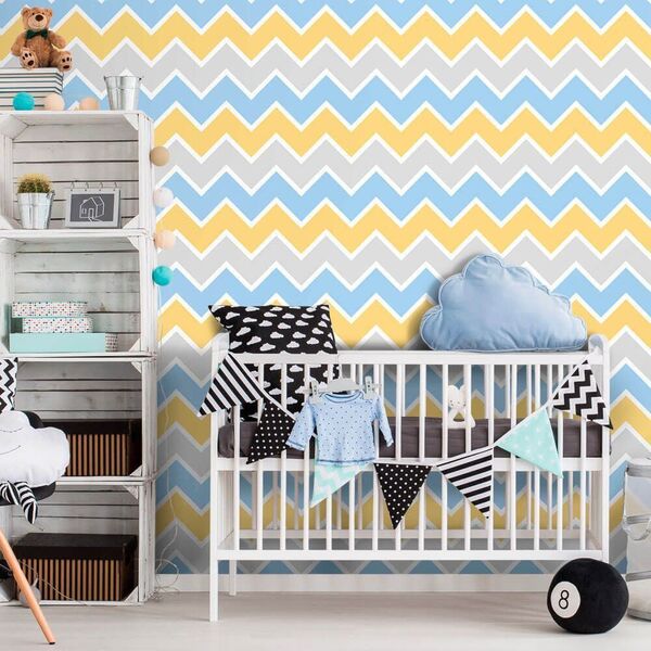 Papel De Parede Chevron Soft Clean - 0 50 X 2 50 Metros