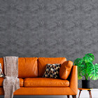 Papel De Parede Cimento Queimado Cinza Escuro 10 Metros