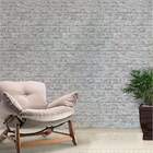 Papel De Parede Cimento Tijolo Cinza-60x300cm