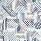 Papel De Parede Cinza E Azul Texturizado Ladrilhado 4m²