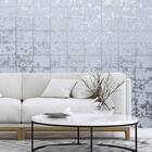 Papel De Parede Cinza Francês Imita Azulejo Lavável 4m²