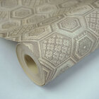 Papel De Parede Cinza Geométrico Nonwoven Textura em Linho 4m²