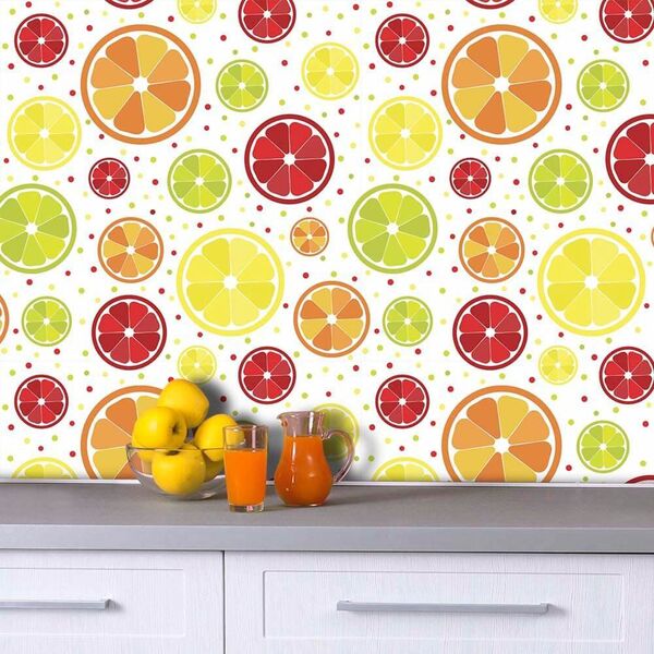 Papel De Parede Cítrus - 0 50 X 2 50 Metros