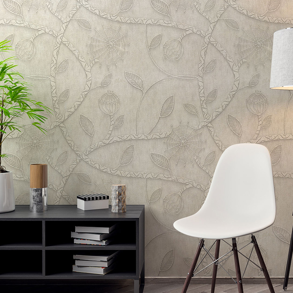 Papel De Parede Clássico Contemporâneo Em Tons De Bege 10,0m