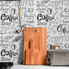 Papel De Parede Coffee Love Preto E Branco-60x300cm