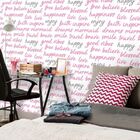 Papel De Parede Coisas Boas Pink - 0 50 X 2 50 Metros