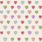 Papel De Parede Colorful Hearts - 0 50 X 2 50 Metros