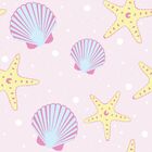 Papel De Parede Concha Sereia  - 0 50 X 3 00 Metros