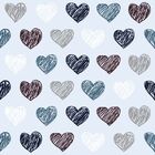 Papel De Parede Corações Basic - 0 50 X 2 50 Metros