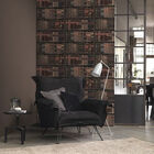 Papel De Parede Cosmopolitan Biblioteca Retrô Color - Rolo: 1