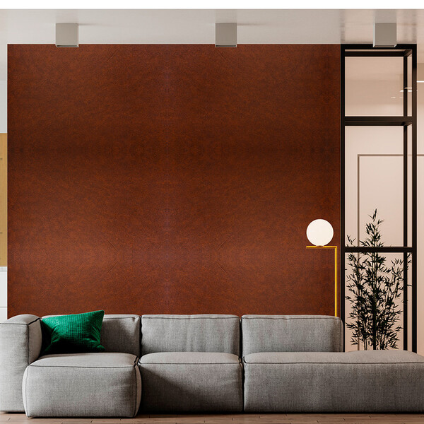 Papel De Parede Couro Marrom 3 Metros