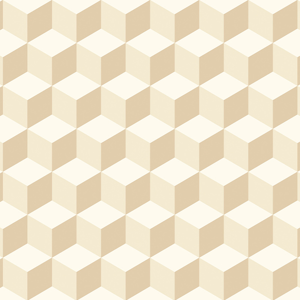 Papel De Parede Cubos 3d Bege Para Sala De Estar/jantar