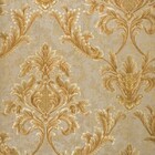 Papel De Parede Damask Dourado