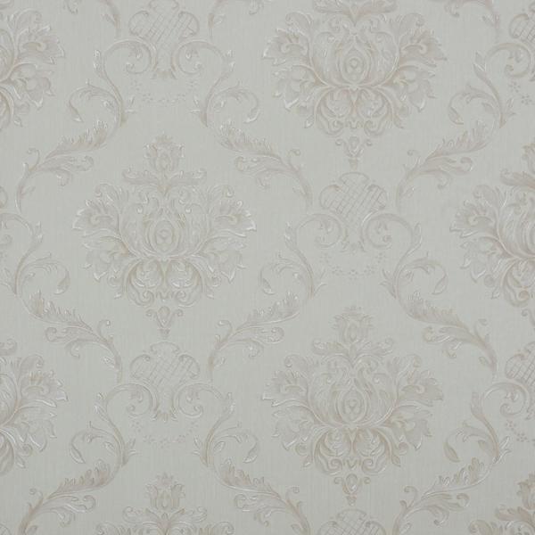 Papel De Parede Damask Off White Com Creme