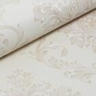Papel De Parede Damask Off White Com Creme